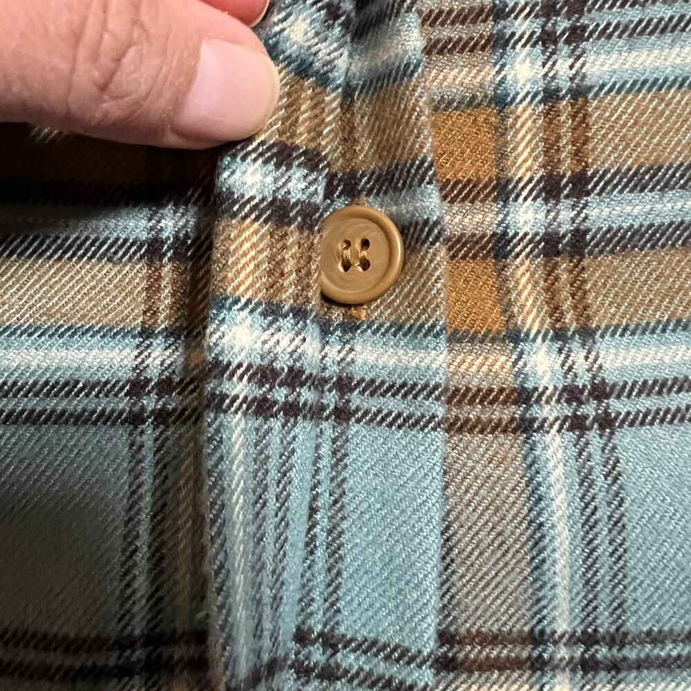Norton Mcnaughton Petites Western Plaid Flannel Button Up Shirt Jacket Size PL - Picture 8 of 11